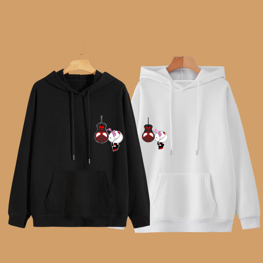 Pack of 2 Perfect Web of Love Couple Unisex Hoodies