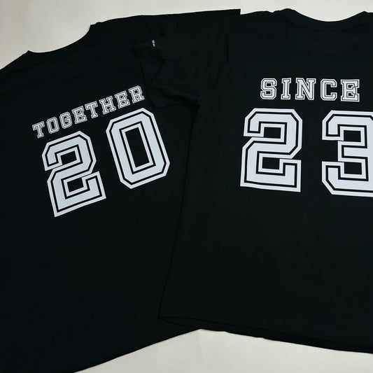 Years of Togetherness Edition Couple Unisex Tees - Pack of 2