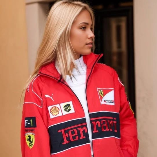 FERRARI F1 RED EMBROIDED