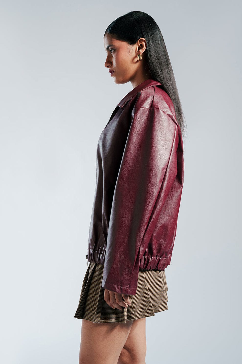 Classic Chocolate Brown Unisex Collar Leather Jacket –  Dripstudios