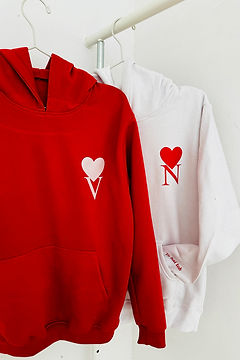 2 Pack : Heart Initials and Lyrics Hoodies