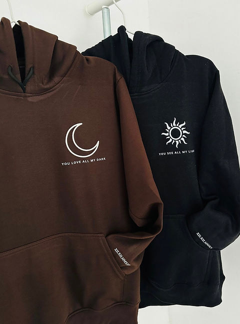 2 Pack : Love and Light Couple Hoodies